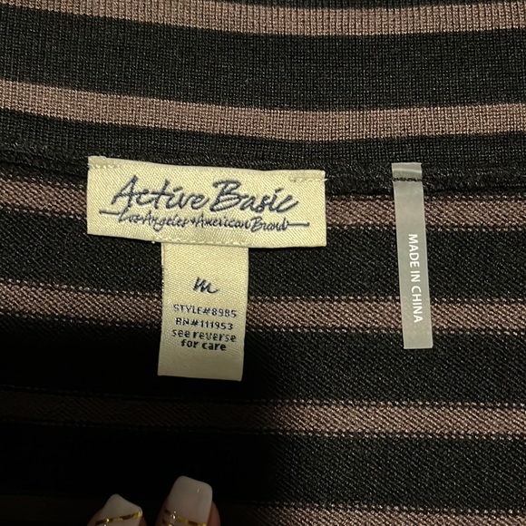 Spandex black and brown mini skirt - Picture 4 of 5